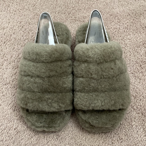 UGG Fluff Yeah Slide In Burnt Olive Size 5 - Picture 3 of 12